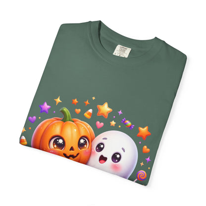 Halloween Pumpkin & Ghost T-Shirt — Cute Spooky Friends Graphic Tee