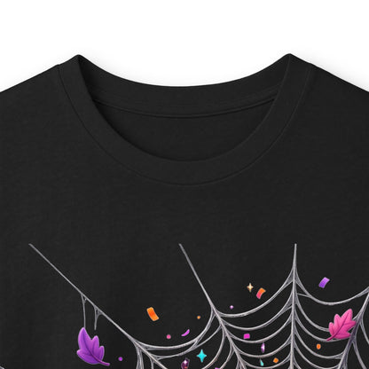 Halloween Pumpkin Spiderweb Long Sleeve Tee