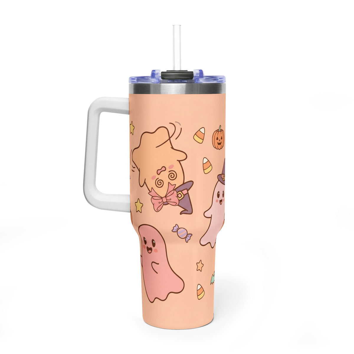 40oz Halloween Ghosts & Pumpkins Thermal Tumbler