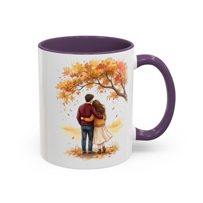 Autumn Couple Under Tree Coffee Mug