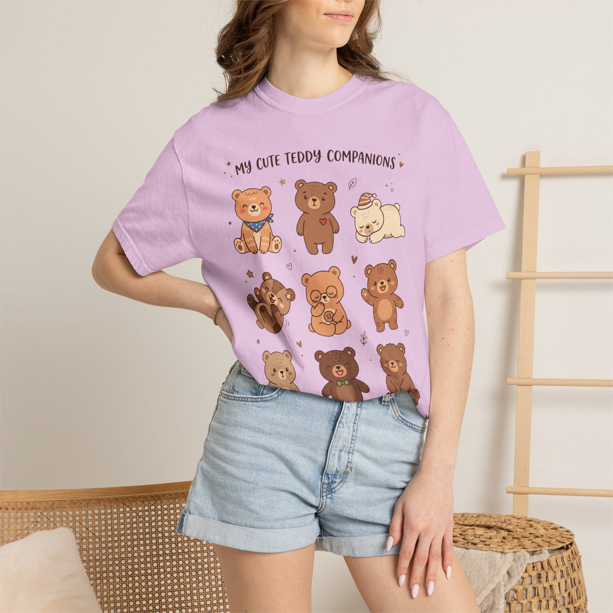 T-Shirt — Cute Teddy Companions Graphic Tee ("My Cute Teddy Companions — Little Warm & Cozy Friends")
