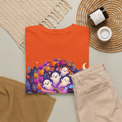 Halloween Pumpkin & Ghosts T-Shirt — Cute Spooky Jack-O'-Lantern Tee