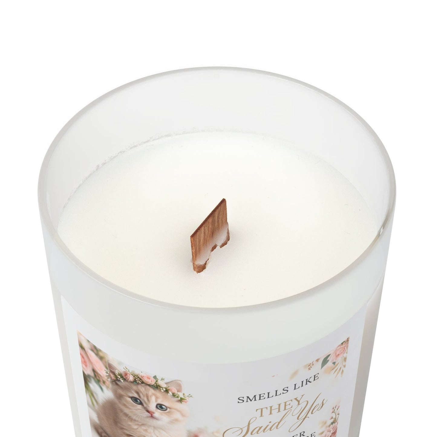 Wedding Proposal Scented Candle — "Smells Like They Said Yes" Frosted Glass, 11oz