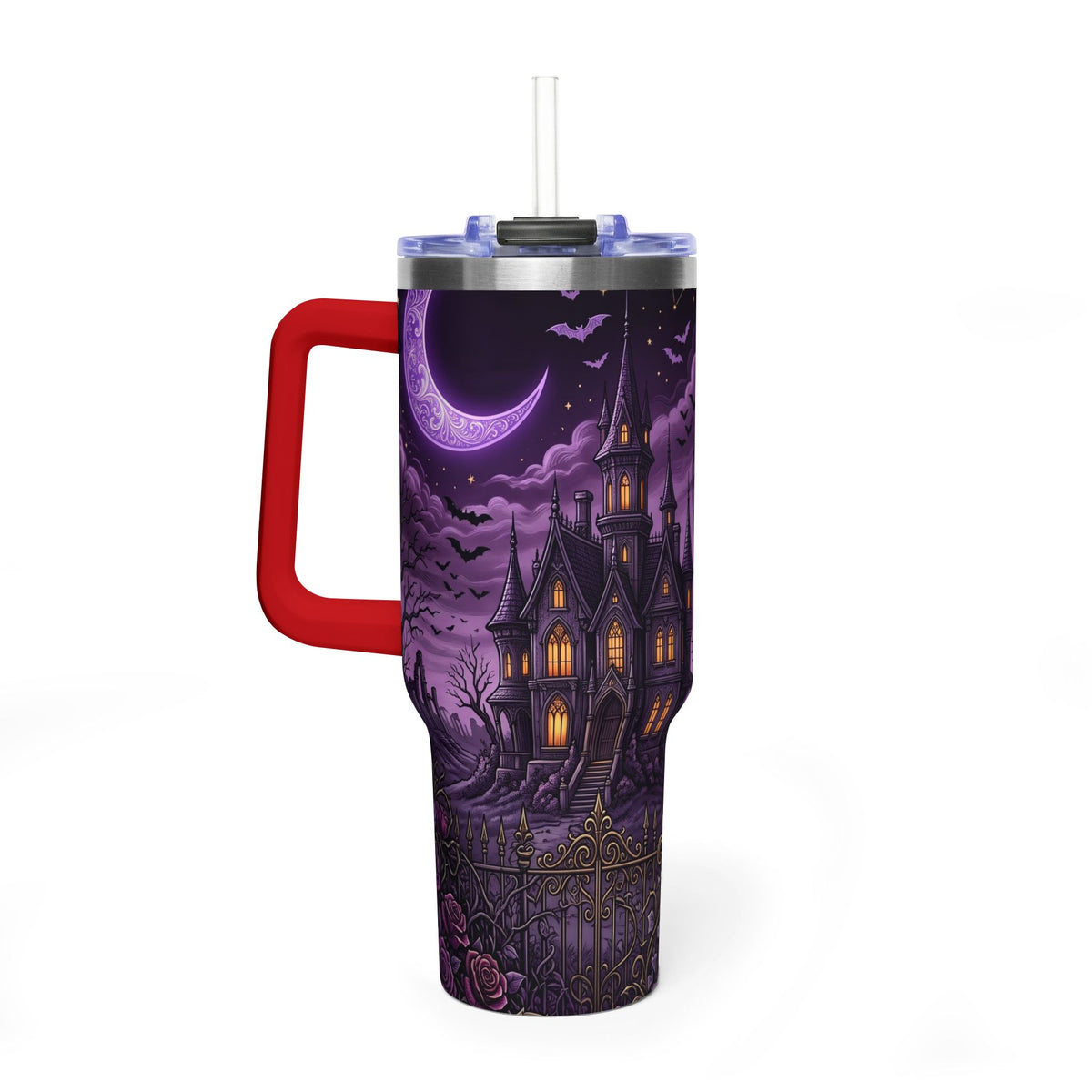 40oz Halloween Haunted Castle Thermal Tumbler