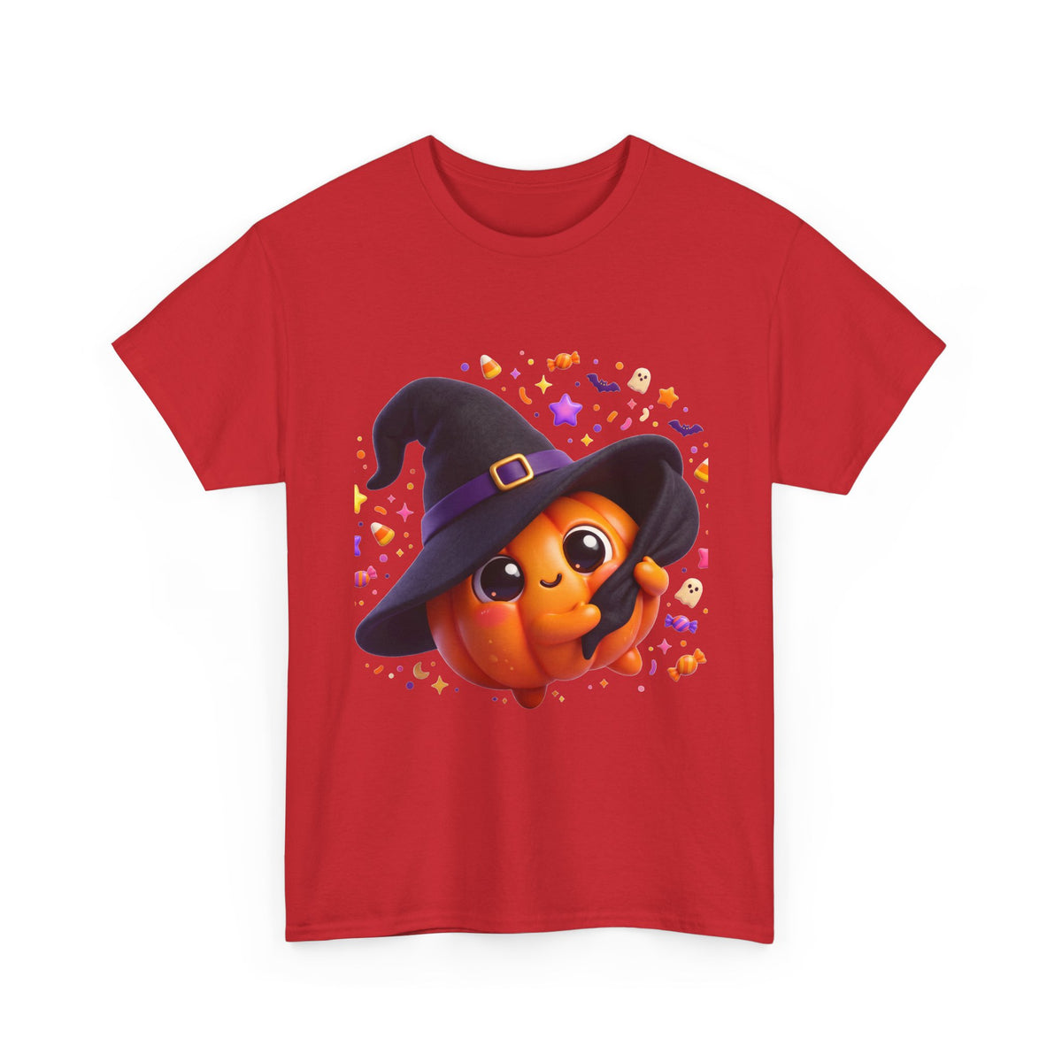 Pumpkin Witch T-Shirt — Cute Halloween Jack-o'-Lantern with Witch Hat