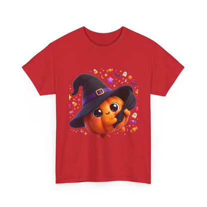 Pumpkin Witch T-Shirt — Cute Halloween Jack-o'-Lantern with Witch Hat