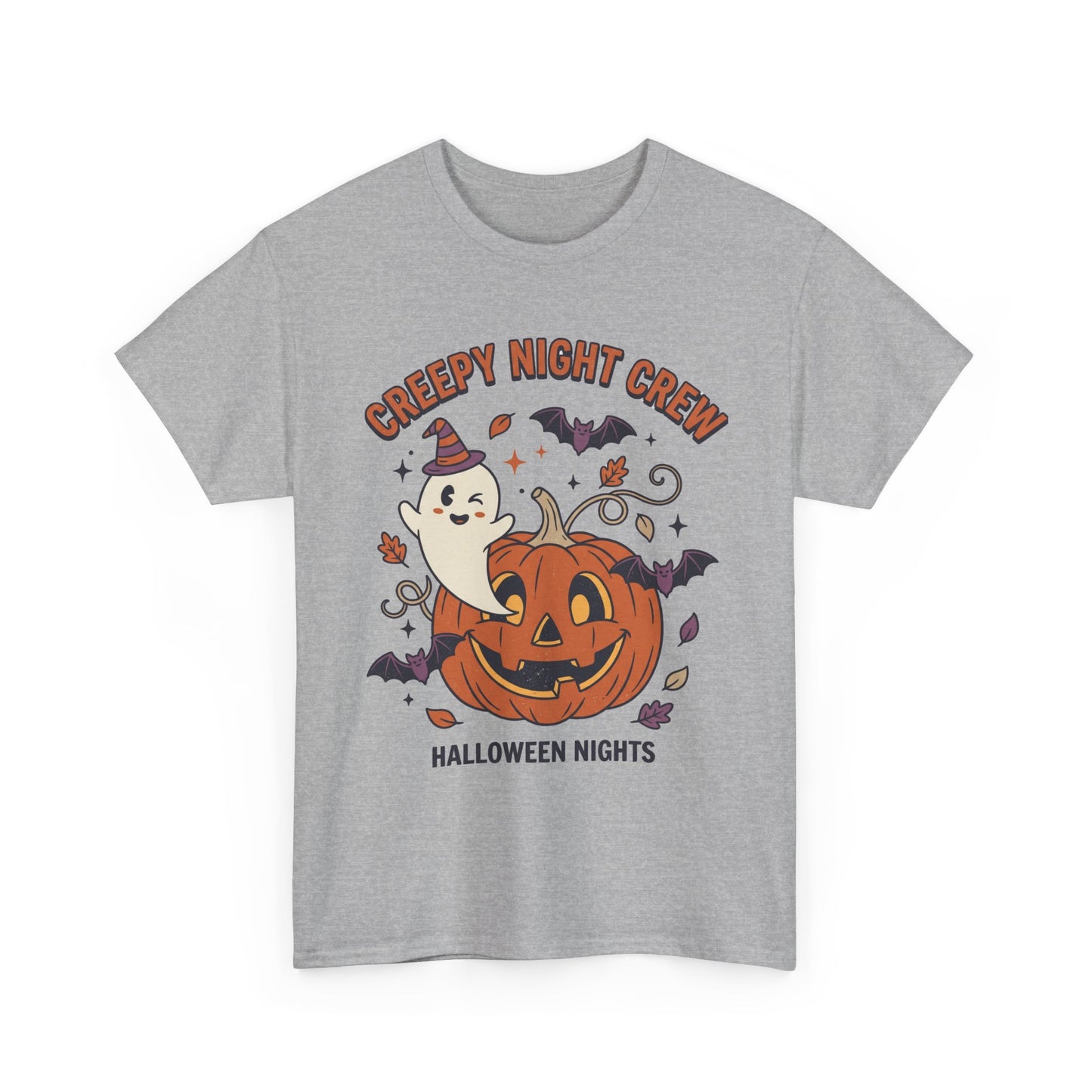 Halloween Nights T-Shirt — Creepy Night Crew Pumpkin & Ghost Tee