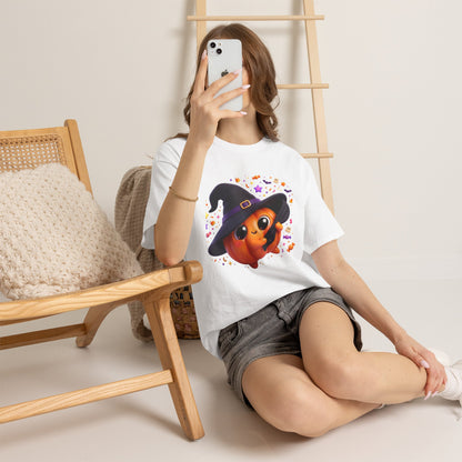 Pumpkin Witch T-Shirt — Cute Halloween Jack-o'-Lantern with Witch Hat