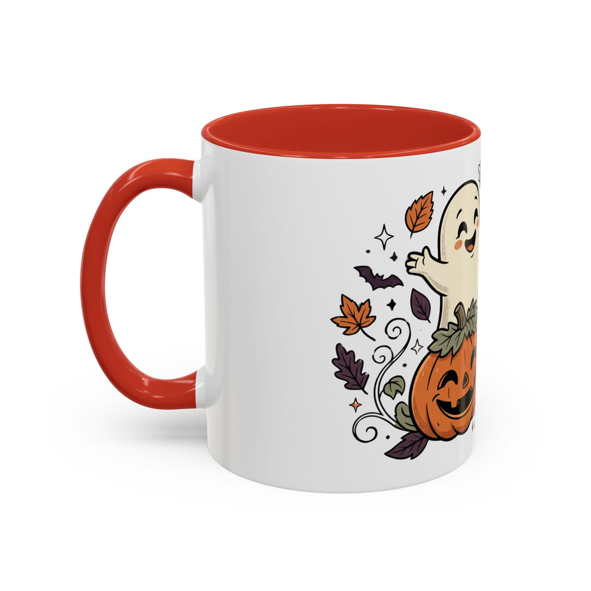 Halloween Ghosts & Pumpkins Coffee Mug — Cute Spooky Accent Mug (11/15oz)