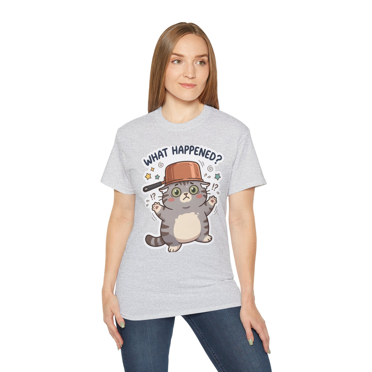 What Happened? Cute Kitten Graphic Tee