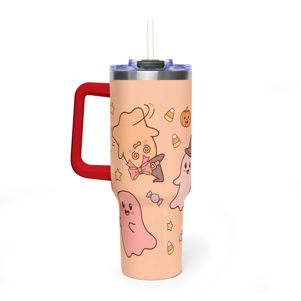 40oz Halloween Ghosts & Pumpkins Thermal Tumbler