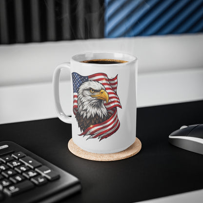 American Eagle Flag Coffee Mug — Patriotic 11oz & 15oz Ceramic Mug