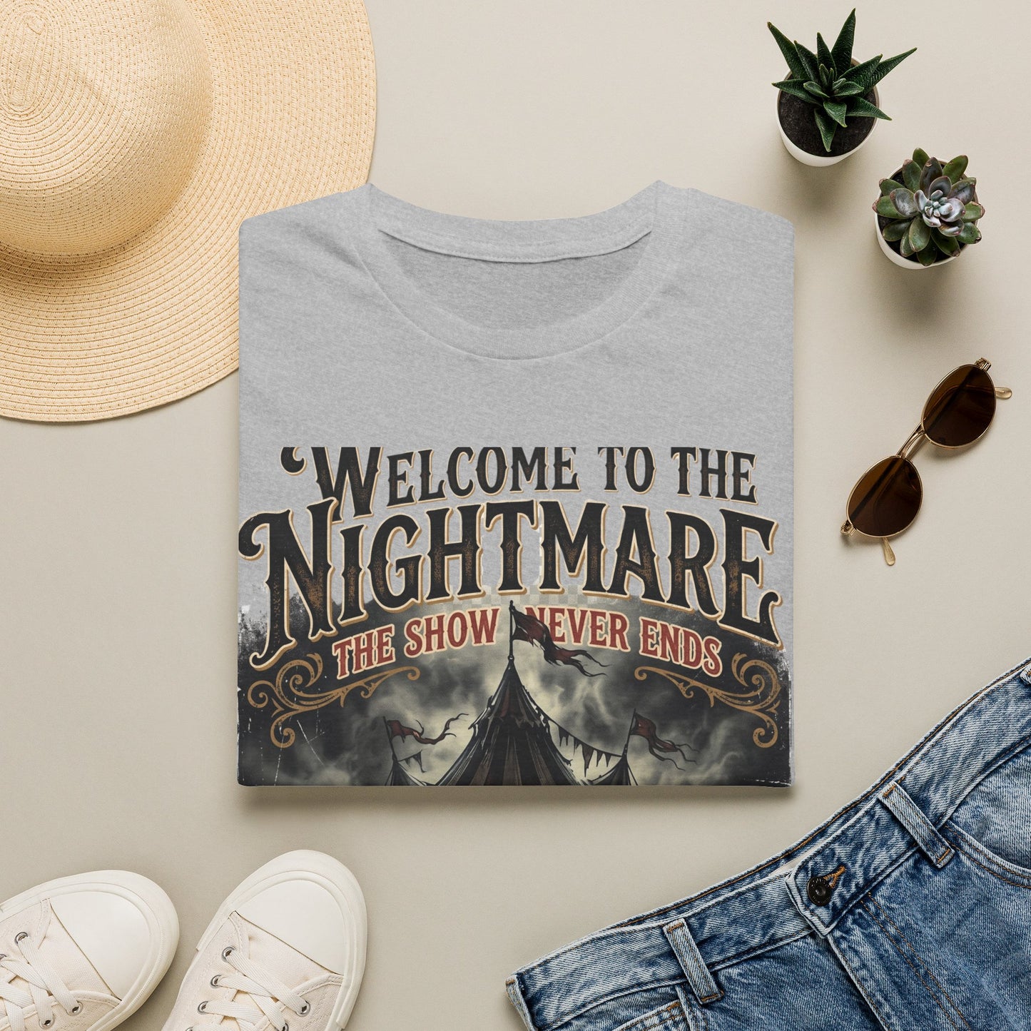 Welcome to the Nightmare T-Shirt — Horror Carnival Graphic Tee