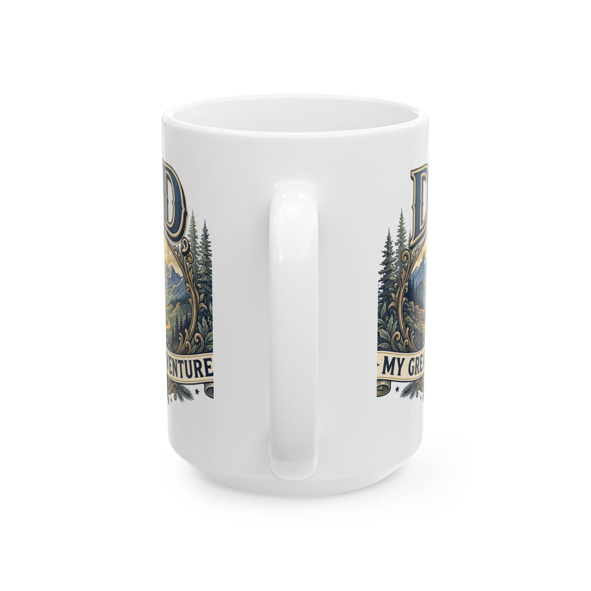 Adventure Awaits Mountain Forest Ceramic Mug