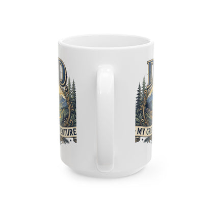 Adventure Awaits Mountain Forest Ceramic Mug