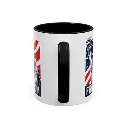 Freedom Statue Accent Coffee Mug — Patriotic Liberty 11/15oz