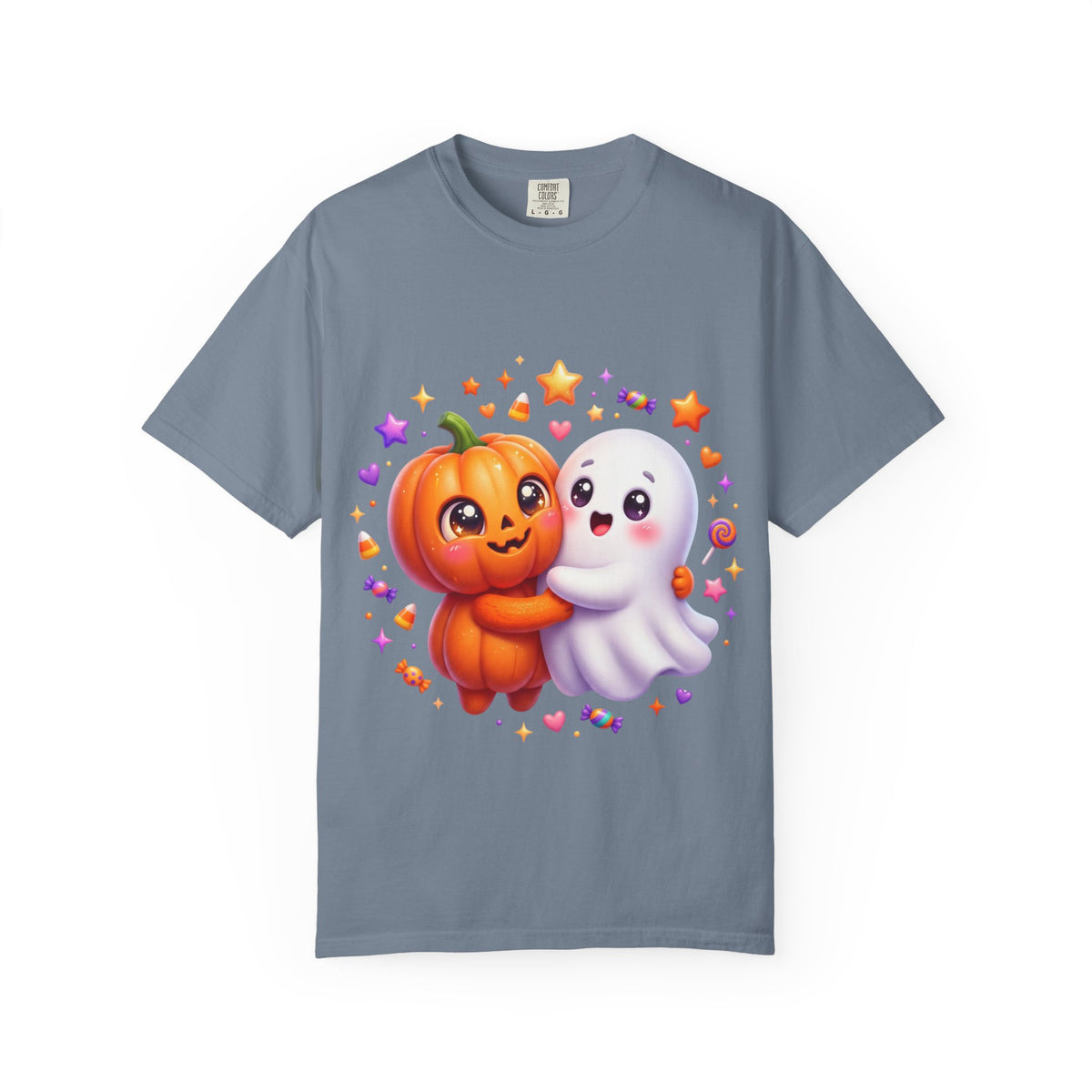 Halloween Pumpkin & Ghost T-Shirt — Cute Spooky Friends Graphic Tee