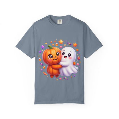Halloween Pumpkin & Ghost T-Shirt — Cute Spooky Friends Graphic Tee