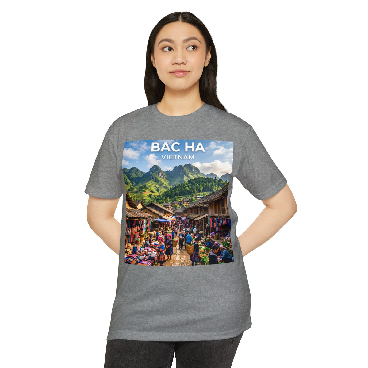 Bac Ha Vietnam Market Photo T-Shirt — Vietnamese Travel Souvenir Tee