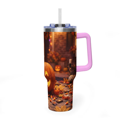 Halloween Pumpkin Jack-O’-Lantern 40oz Thermal Tumbler
