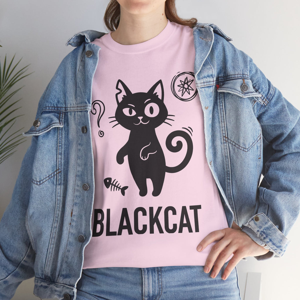 Black Cat Graphic Tee — Cute Cartoon Kitty T-Shirt