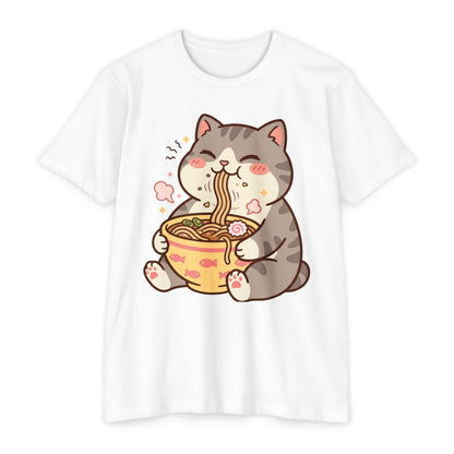 Cute Cat Eating Ramen T-Shirt