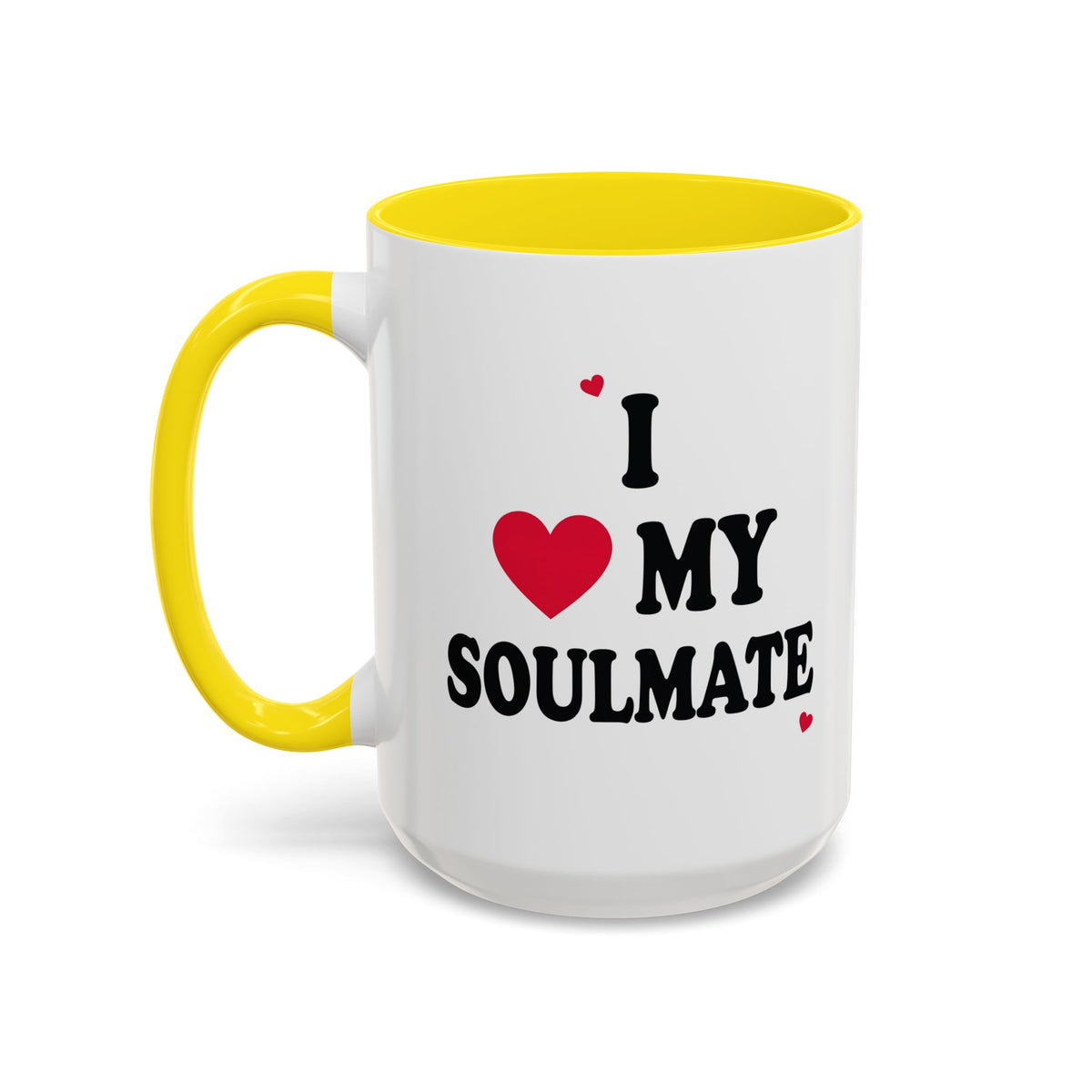I Love My Soulmate Accent Coffee Mug