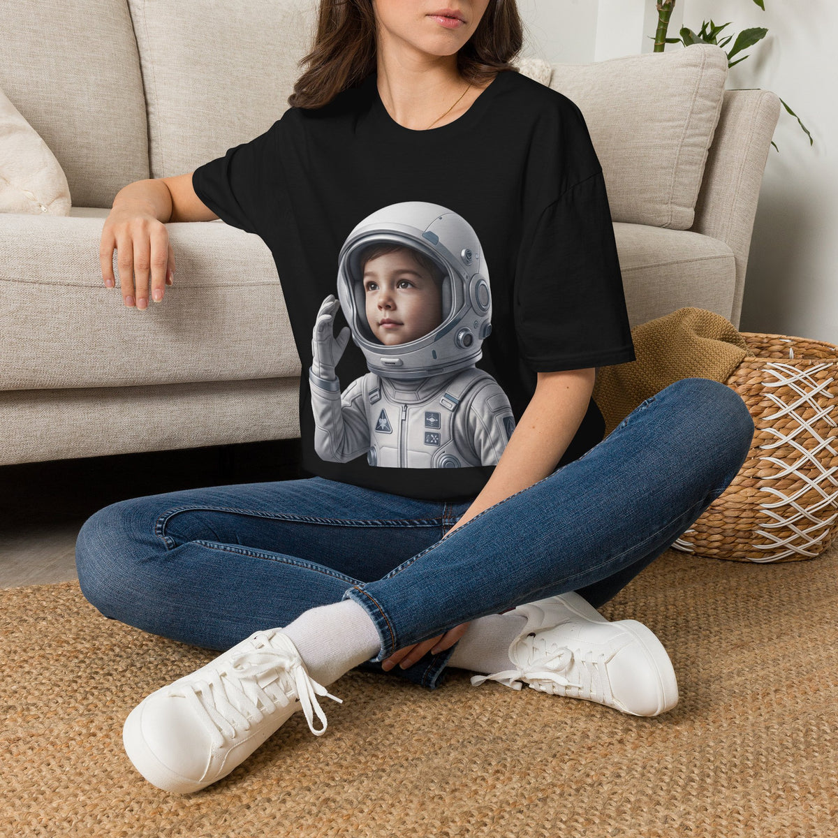 Astronaut Kid T-Shirt — Cute Space Helmet Graphic Tee for Space Lovers