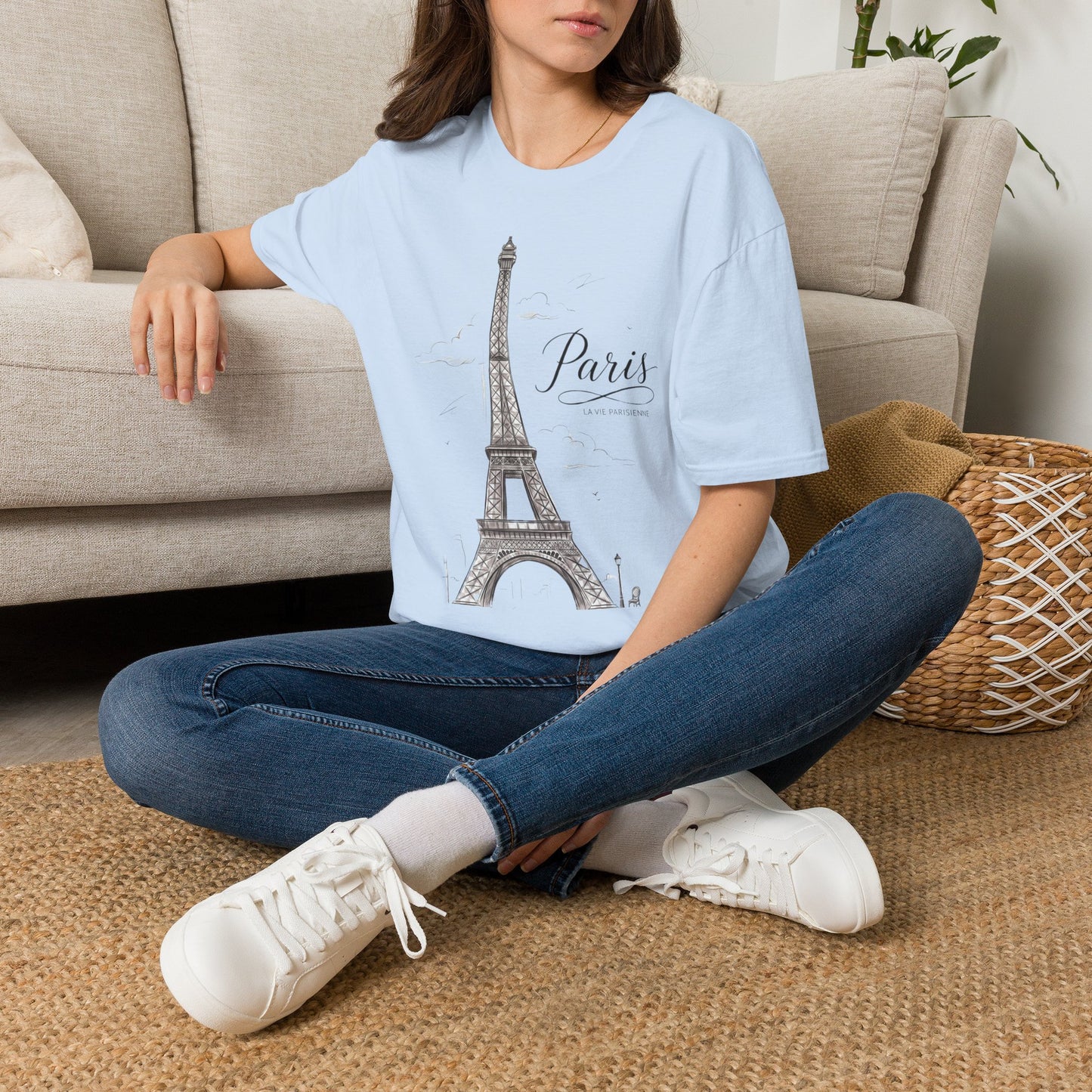 Paris Eiffel Tower T-Shirt — Vintage Sketch Travel Tee