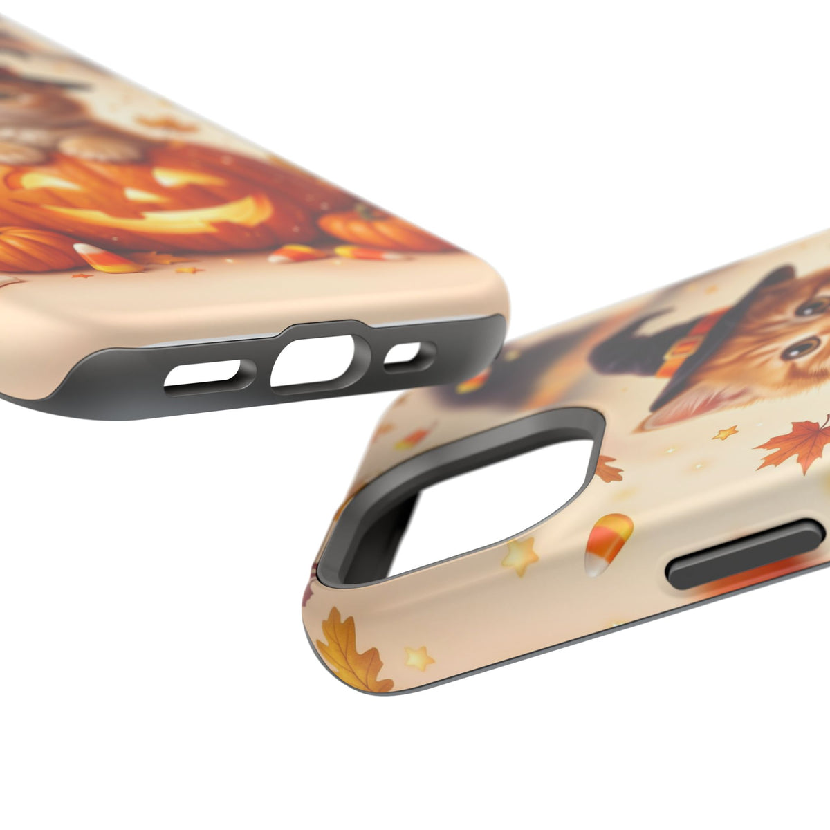 Halloween Kitten Pumpkin Phone Case — Magnetic Impact-Resistant