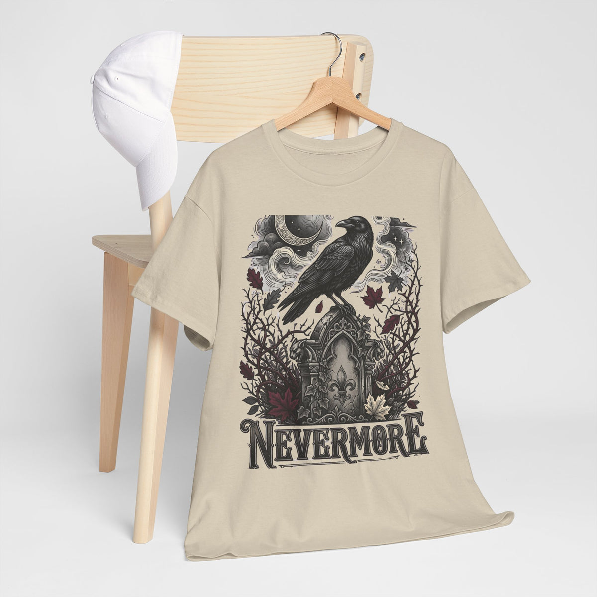 Nevermore Raven T-Shirt — Gothic Edgar Allan Poe Tribute Tee
