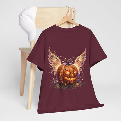 Halloween Pumpkin Tee — Winged Jack-O'-Lantern Graphic Shirt