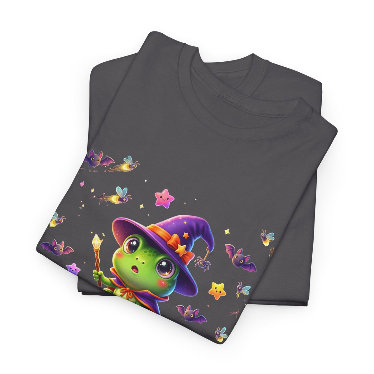 Cute Witch Frog T‑Shirt — Magical Mushroom Halloween Tee