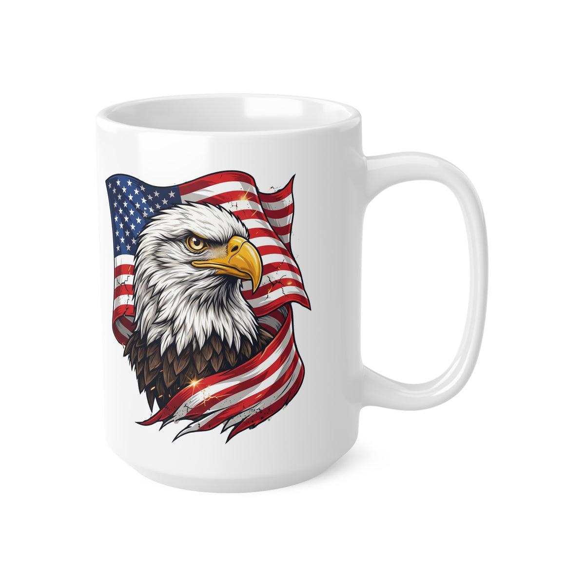 American Eagle Flag Coffee Mug — Patriotic 11oz & 15oz Ceramic Mug