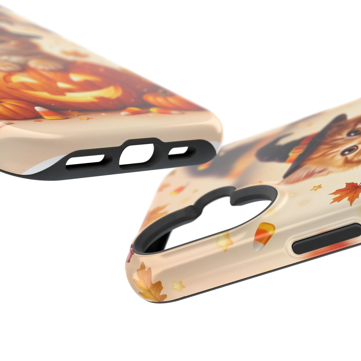 Halloween Kitten Pumpkin Phone Case — Magnetic Impact-Resistant
