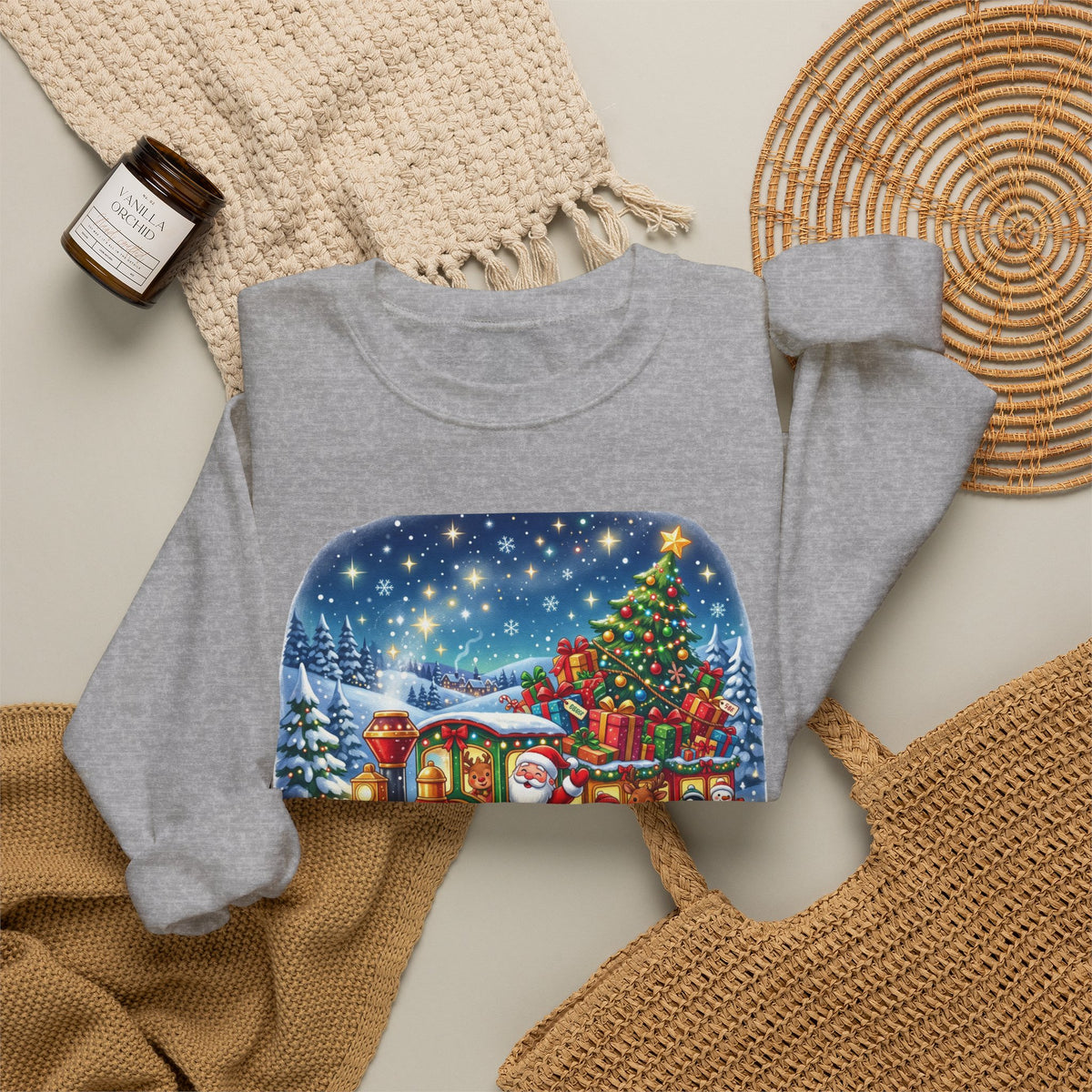Christmas Express Crewneck Sweatshirt — All Aboard the Christmas Express Holiday Sweatshirt