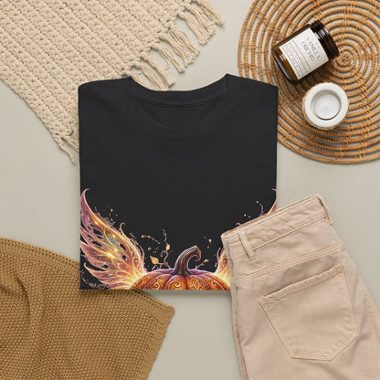 Halloween Pumpkin Tee — Winged Jack-O'-Lantern Graphic Shirt