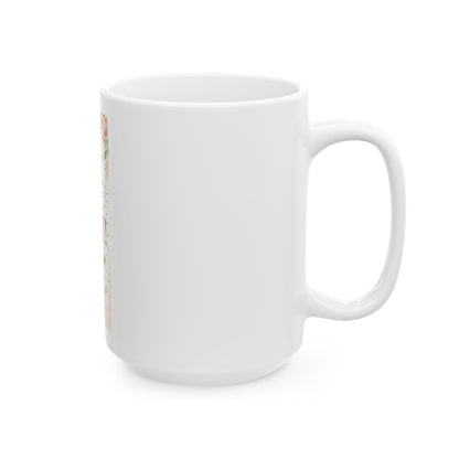 Graduation Mug - "She Did It!" Floral Celebration Ceramic Coffee Cup (11oz & 15oz)