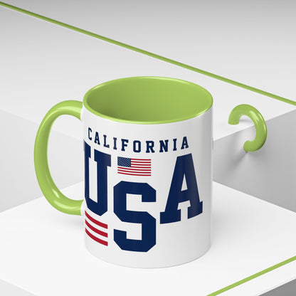 USA California Coffee Mug — Patriotic Accent 11/15oz
