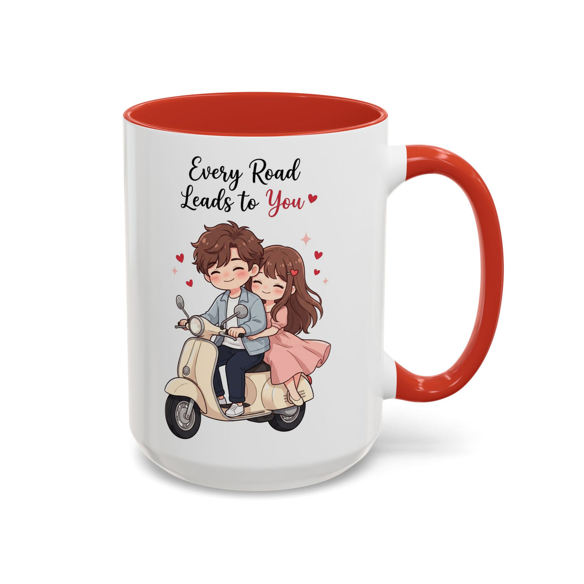 Every Road Leads to You Romantic Couple Coffee Mug