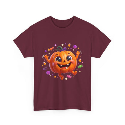 Halloween Pumpkin T‑Shirt — Happy Jack-O'-Lantern Candy Graphic Tee