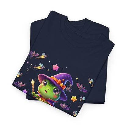 Cute Witch Frog T‑Shirt — Magical Mushroom Halloween Tee