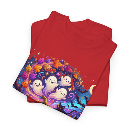 Halloween Pumpkin & Ghosts T-Shirt — Cute Spooky Jack-O'-Lantern Tee