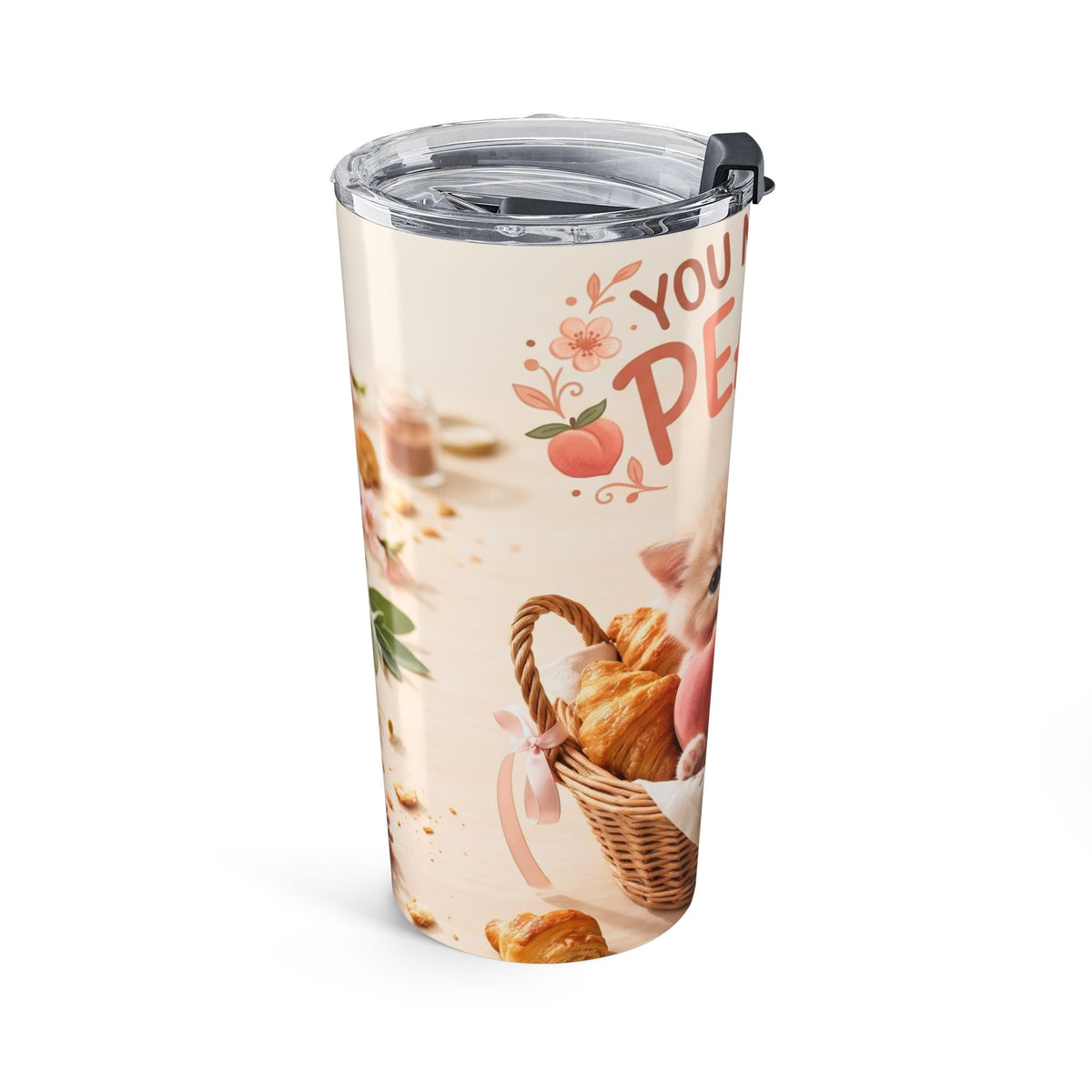 You Make Life Peachy Kitten 20oz Tumbler