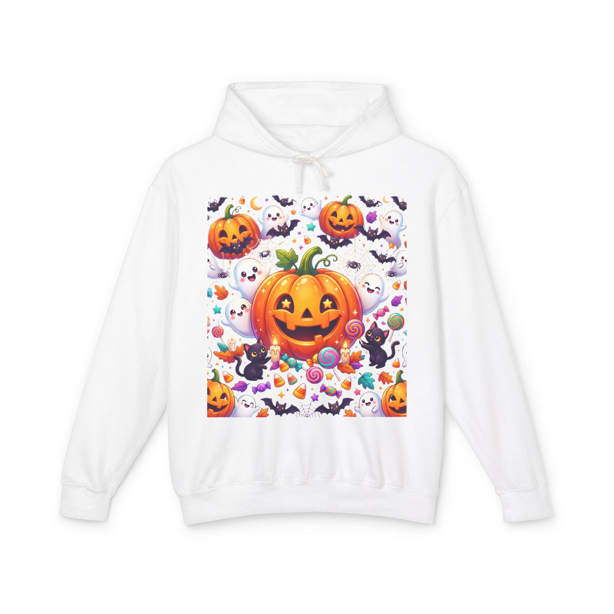 Halloween Pumpkin Hoodie — Cute Jack-o'-Lantern Candy Pattern