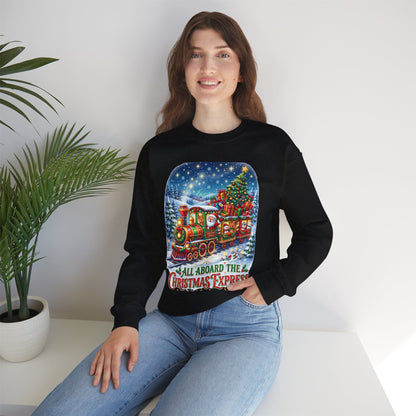 Christmas Express Crewneck Sweatshirt — All Aboard the Christmas Express Holiday Sweatshirt