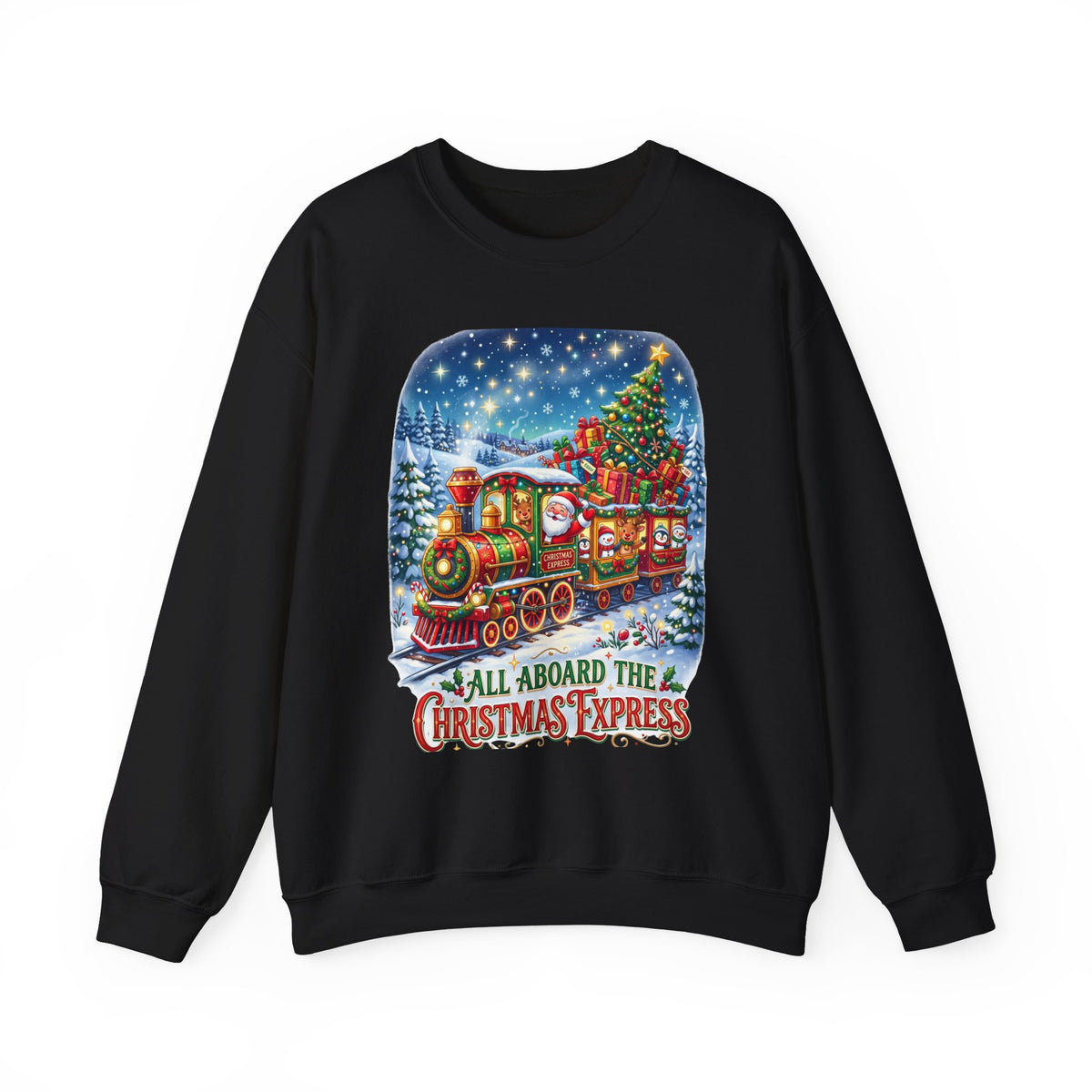 Christmas Express Crewneck Sweatshirt — All Aboard the Christmas Express Holiday Sweatshirt