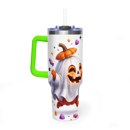 40oz Halloween Ghost and Black Cat Vacuum Thermal Tumbler