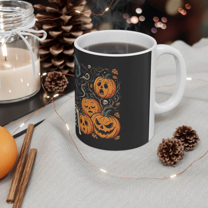 Halloween Skeleton Witch Ceramic Mug (11oz, 15oz)