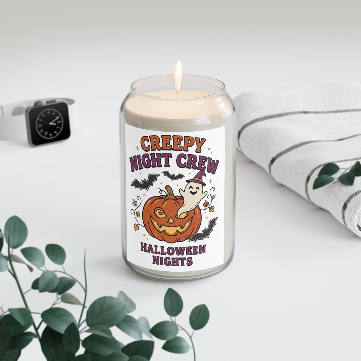 Halloween Nights Scented Soy Candle — "Creepy Night Crew" 13.75 oz